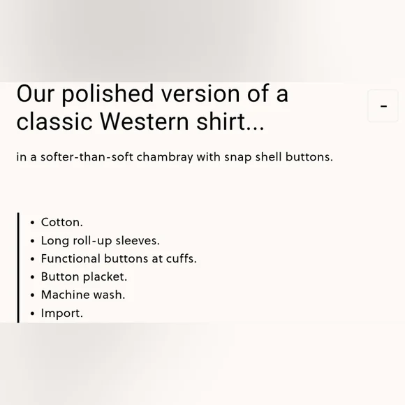 ❤️ J CREW CHAMBRAY WESTERN SHIRT / TOP WITH SNAP SHELL BUTTONS, 6 - Picture 10 of 11